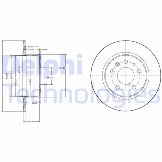 Bremseskive DELPHI BG2240