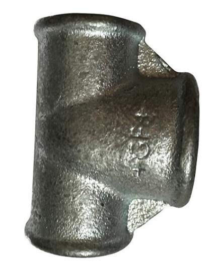 +GF+ tee 90 galvanized reduced 1 1 1/2 1""