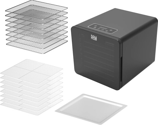 Raw Dehydrator DH8 8 Hyller i Rustfritt Stål for Tørking av Frukt og Sopp Raw Dehydrator DH8 8 Hyller i Rustfritt Stål for Tørking av Frukt og Sopp