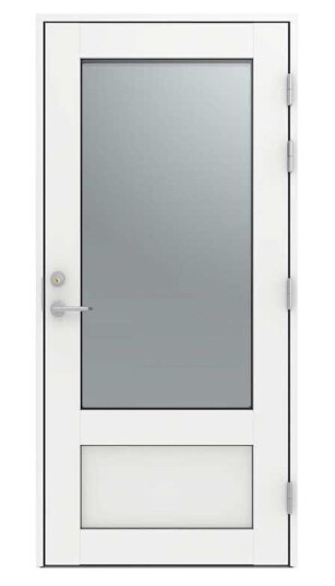 Ytterdør Diplomat Hvit Klart Glass Aluminium Ytterdør Diplomat Hvit Klart Glass Aluminium