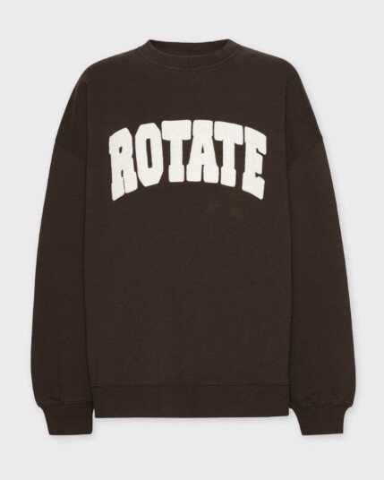 ROTATE Birger Christensen Heavy Sweat Crewneck - Brown - L