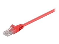 MicroConnect - Nettverkskabel - RJ-45 (hann) til RJ-45 (hann) - 25 cm - UTP - CAT 5e - flertrådet - rød