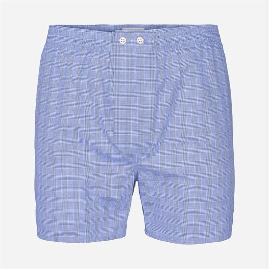 Derek Rose Classic Fit Cotton Boxer Shorts - Blue Check