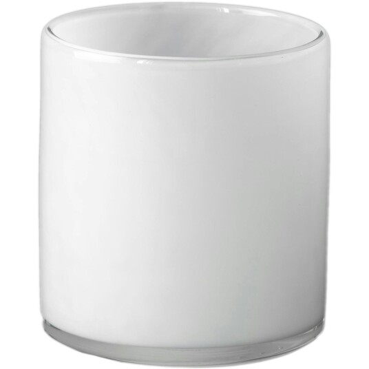 Tell Me More Lyric Lysestake Medium Hvit Glass 12 cm