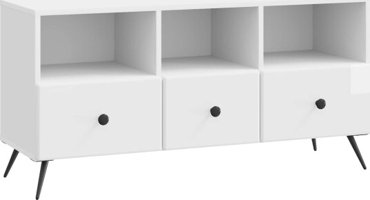 TV skap Høgglans hvit 102 x 34,5 x 50 cm Konstruert tre