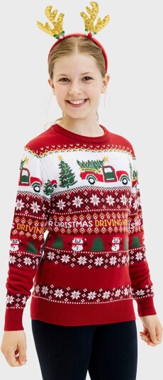 Jule Sweaters Genser Kjøring Home For Jul Rød Jule Sweater 3 4 år 98 104 Genser