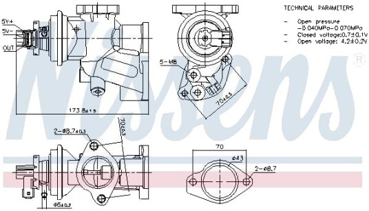 EGR Ventil NISSENS 98475