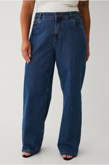 Zizzi Jeans jLiva Wide Blå