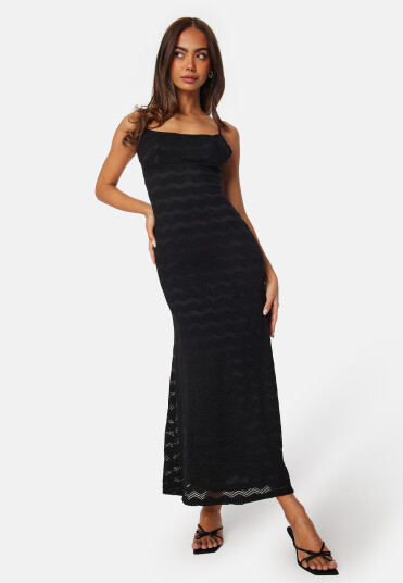 Bardot Adoni zig zag midi dress Black 34 (UK6)