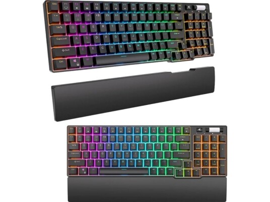 Royal Kludge Keyboard Royal Kludge Rk96 Rgb Trådløst Mekanisk Tastatur Rød Bryter Svart