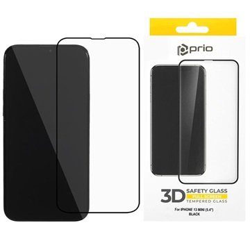 Prio 3D iPhone 13 Mini Beskyttelsesglass Svart