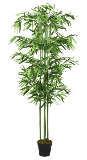 Kunstig bambustre 384 blader 120 cm grønn