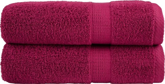 vidaXL Premium håndklær SOLUND 2 stk burgunder 50x100 cm 600gsm vidaXL Premium håndklær SOLUND 2 stk burgunder 50x100 cm 600gsm