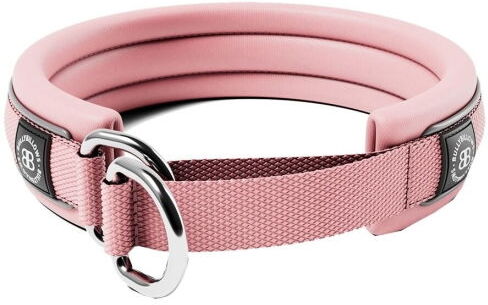 Bullybillows Hundehalsbånd Halvstrup Reflekterende Rosa 3 cm (Xxxs)