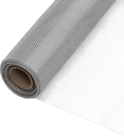 vidaXL Nettingskjerm rustfritt stål 80x2000 cm sølv