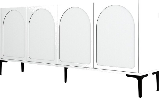 Hazim Konsollbord 180 cm - Hvit/Svart
