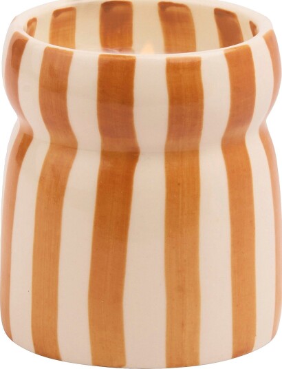 Paddywax   Cabana Duftlys Rust Striped Ceramic   Sienna Sunset i eske   Bronse