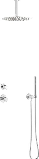Damixa Takdusj Iris Ds2 For Innbygging Komplett Krom