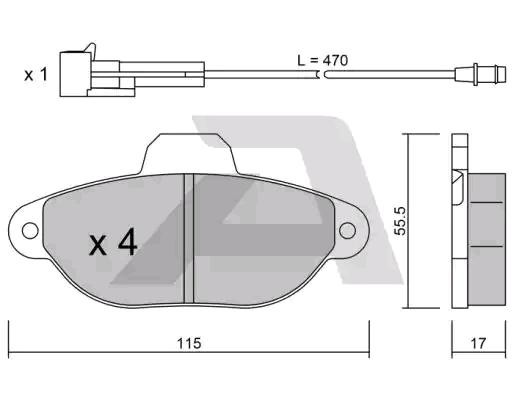Bremseklosser AISIN BPFI 1001