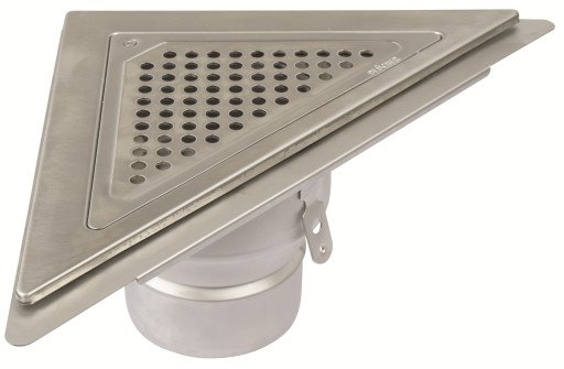 Blücher Trio Gulvsluk Ø110 mm Rustfri Justerbar for Betong og Flis