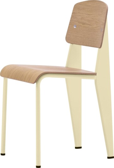Vitra Standard Spisestuestol Prouvé Blanc Colombe /Eik Vitra Standard Spisestuestol Prouvé Blanc Colombe /Eik