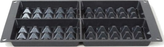 Patisse Vaffelform 29 X 17 Cm Svart Silikon 4 Rom