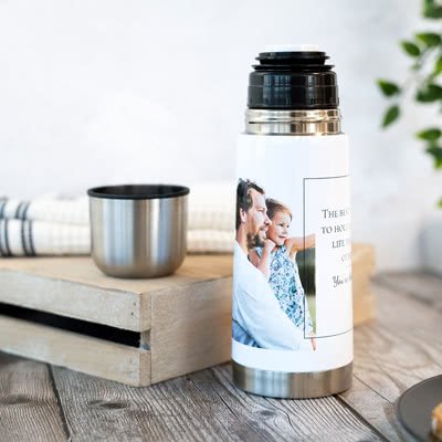 smartphoto Termosflaske med bambuskork 75 cl smartphoto Termosflaske med bambuskork 75 cl