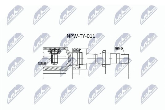 Nty Drivknute drivaksel NTY NPW TY 011