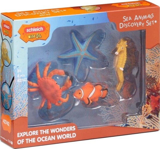 Schleich Havdyr Lekesett Figurer - Wild Life Discovery Set for Barn 3+