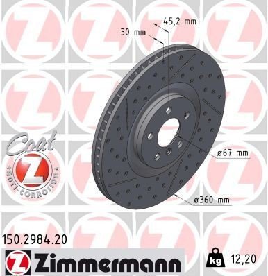 Bremseskive ZIMMERMANN 150.2984.20