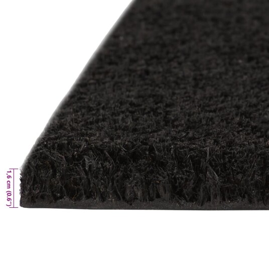 Dørmatte svart 40x60 cm tuftet kokosfiber 8721012224964