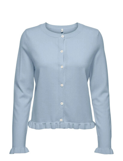 ONLY Onlcinderel Ls Frill Cardigan Ex Knt - Blue - XS