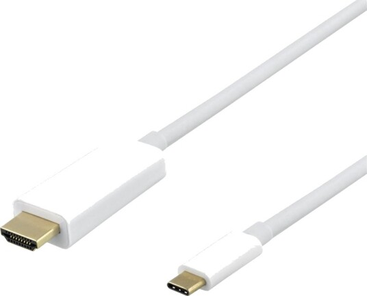 Deltaco Adapterkabel 24 Pin Usb C Hann Til Hdmi Hann 1 M Hvit 3D Videostøtte 4K Uhd Støtte Hdcp 2.2 Støtte Deltaco Adapterkabel 24 Pin Usb C Hann Til Hdmi Hann 1 M Hvit 3D Videostøtte 4K Uhd Støtte Hdcp 2.2 Støtte