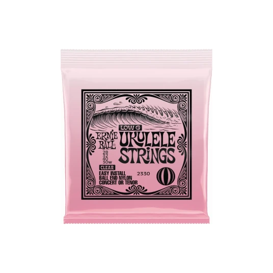 Ernie Ball EB-2330 Ukulele Strings Low G (028-030w) Clear