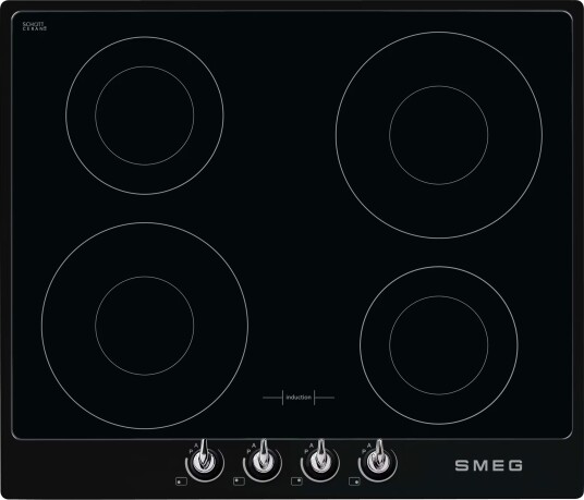 Smeg Victoria 60 cm Induksjonstopp med 4 Kokesoner og PowerBoost Svart