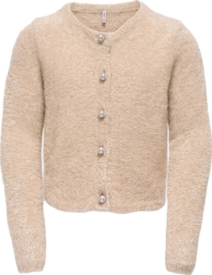Kids Only Kogpiumo Glitter L/S Cardigan Knt   WHITECAP GRAY   158 164