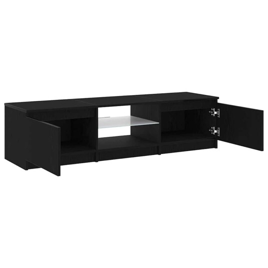  TV skap Svart 140 x 40 x 35.5 cm Konstruert tre