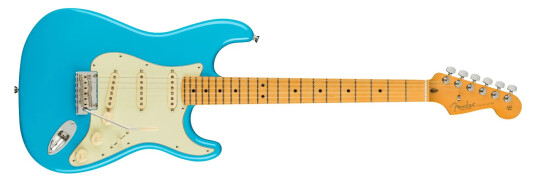 Fender Am Pro Ii Stratocaster Miami Blå, Maple Fingerboard
