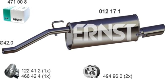 Bakre eksospotte ERNST 012171