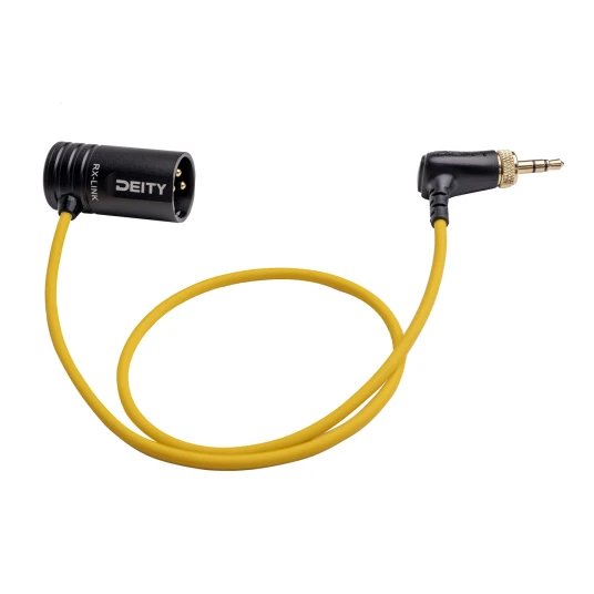 Deity RX Link Locking Right Angle 3.5mm TRS Male to Right Angle XLR Male Cable Deity RX Link Locking Right Angle 3.5mm TRS Male to Right Angle XLR Male Cable