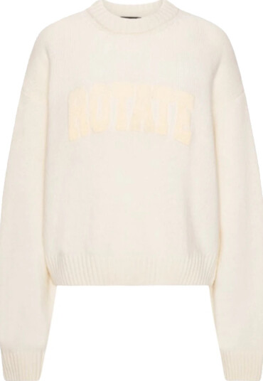 ROTATE Crewneck Sweater Cream XL ROTATE Crewneck Sweater Cream XL