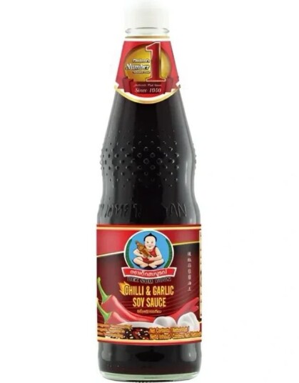 Chilli and Garlic Soy Sauce Soyasaus med Chili og Hvit Løk Healthy Boy 300 ml Thailand Chilli and Garlic Soy Sauce Soyasaus med Chili og Hvit Løk Healthy Boy 300 ml Thailand
