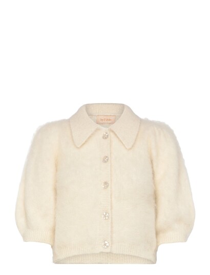 by Ti Mo Hairy Knit Puffed Jacket Cream S by Ti Mo Hairy Knit Puffed Jacket Cream S