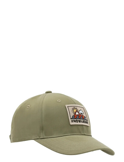 Knowledge Cotton Apparel Vent Canvas 200 Badge Cap Khaki green ONE SIZE Knowledge Cotton Apparel Vent Canvas 200 Badge Cap Khaki green ONE SIZE