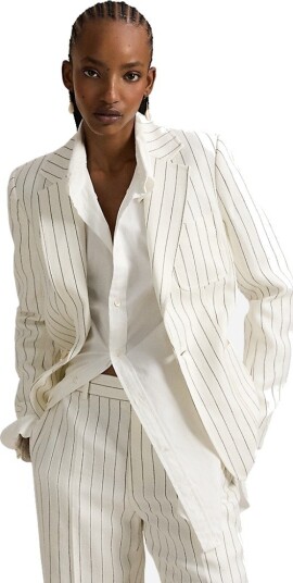 Ralph Lauren Woven blazer/sport coat US 8 hvit dame