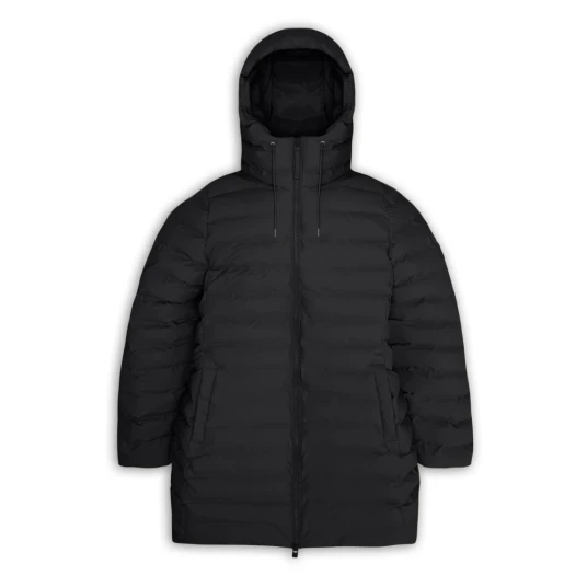 Rains   Jakke Lohja Long Puffer Curve Jacket W3t3   Svart