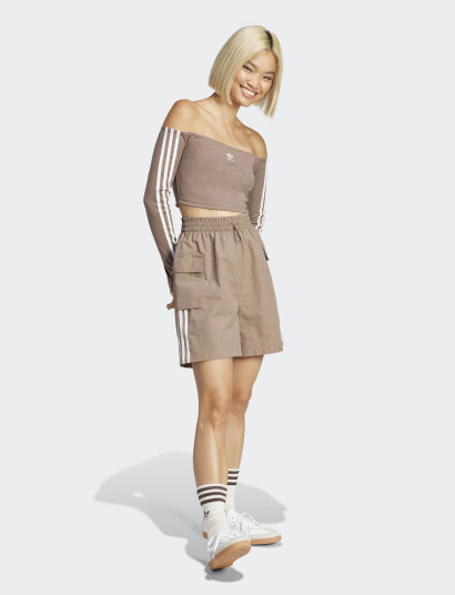 adidas Originals 3S Cargo Shorts - Brown - XXS