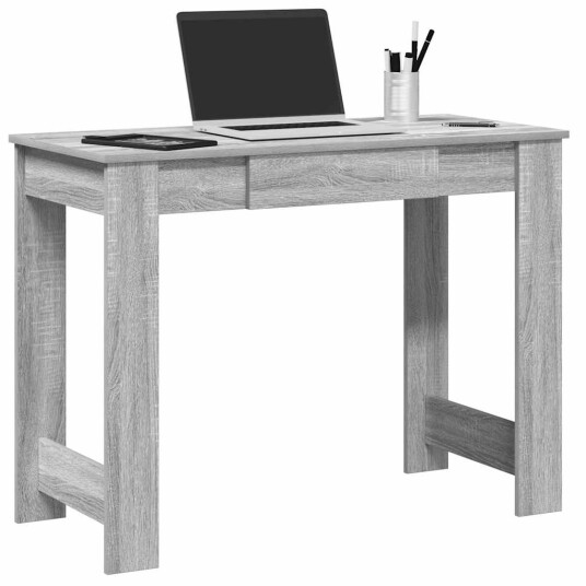 vidaXL Skrivebord grå sonoma 100x45x75 cm konstruert tre vidaXL Skrivebord grå sonoma 100x45x75 cm konstruert tre