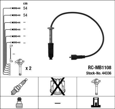 Tennplugg kabelsett NGK 44336