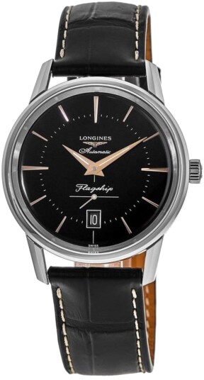 Longines Herreklokke L4.795.4.58.0 Flagship Heritage Sort/Lær Ø38.5 Longines Herreklokke L4.795.4.58.0 Flagship Heritage Sort/Lær Ø38.5